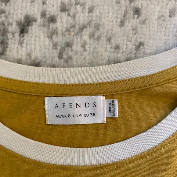 Afends Byron Bay Track Mustard T-Shirt - Picture 5 of 6